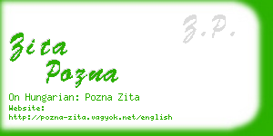 zita pozna business card